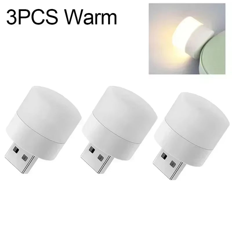 LED Table Lamp Lights Room Plug Usb Light Night Mini Book Reading Decorating Items Warm White Eye Protections Wholesale Bedroom