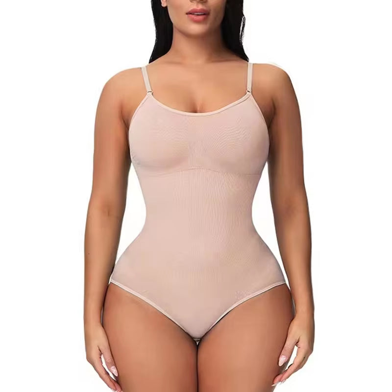  V Neck  Strap Bodysuit 